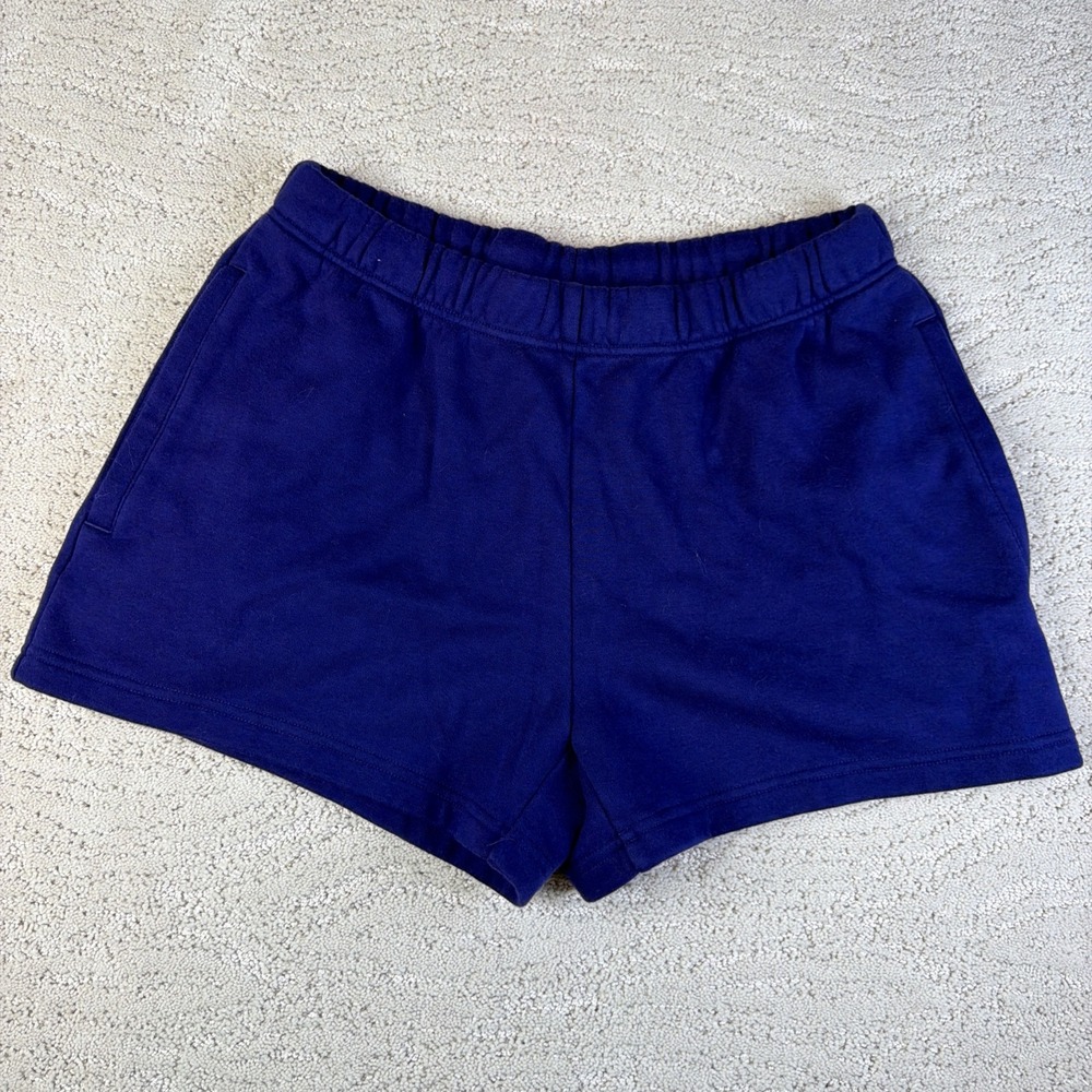 Women's Skims Size Small Purple Sweat Short Comfy Pockets 3" Inseam